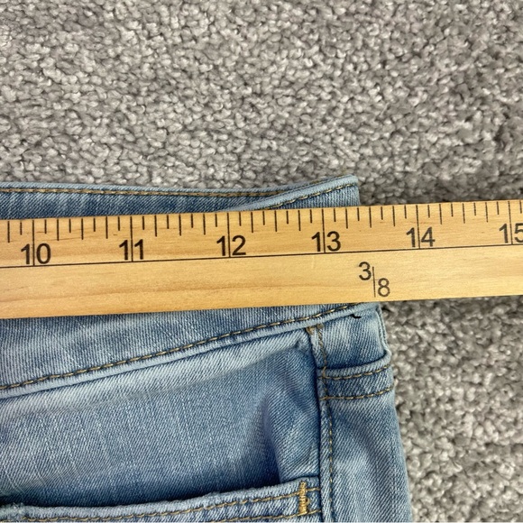 American Eagle Jegging Women's 2 Blue Skinny High Rise Light Wash Distressed - Picture 6 of 10